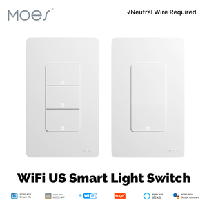 MOES Tuya WiFi akıllı anahtar abd versiyonu 1-4 Gang giden zemin nötr tel App uzaktan kumanda Alexa Google ev ile çalışmak - Product Image 2