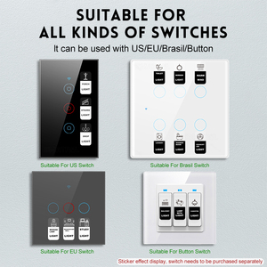 Englisch Touch Switch Muster Aufkleber Formulierung Etikett mit Klebstoff für Eu Us Brasilien Smart Button Push Wall Wifi Lichtsc halter - Product Image 2