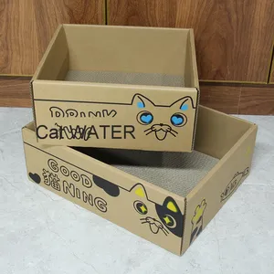 Oluklu Pet kedi ve köpek tırmalamak karton alt katman ile kedi oyuncak kağit kutu ev oyuncak - Product Image 1