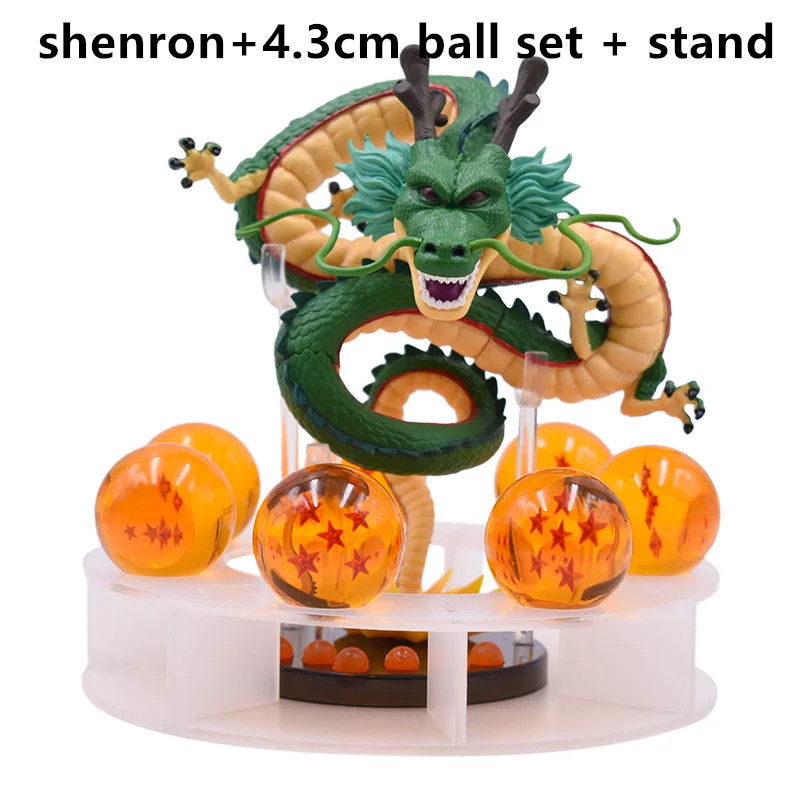 shenron+ensemble de boules 4,3 cm + support