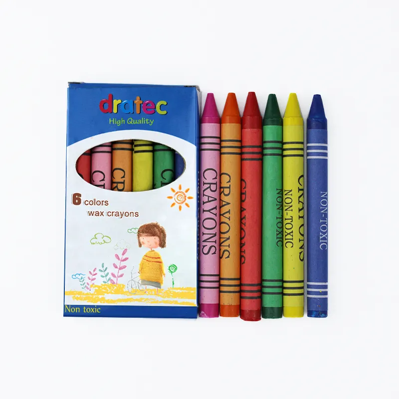 Ensemble de Crayons de cire Non toxiques de coloration d'usine Offre Spéciale, Crayons de couleur personnalisés pour enseignants et enfants