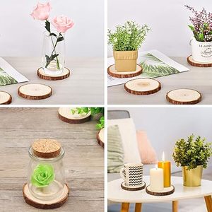 Stackable đống phong cách đế lót ly bằng gỗ-tự Nhiên Mộc Mạc uống đế lót ly thiết lập cho bảng bảo vệ & trang trí nội thất - Product Image 3