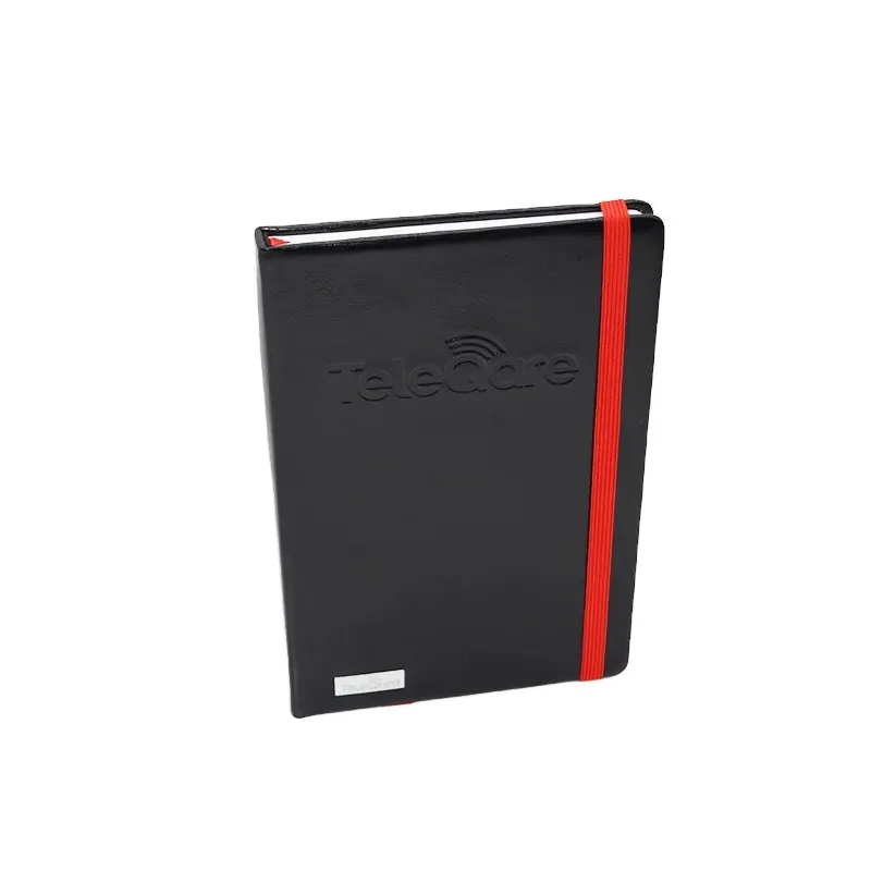 Mode terbaru 2024 kustom personalisasi hitam sampul keras buku harian pencetakan jurnal perencana cetak Notebook cetak dapat disesuaikan