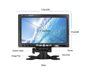 Monitor LCD TFT a Color para reposacabezas de coche, 800x480p, 7 pulgadas, con 2 entradas de vídeo, directamente de fábrica