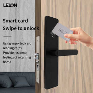 Mat Black Hotel Smart Electronic Lock Security Door Card Key Fingerprint Password Company App Specific Control <strong>Network</strong> Access - Product Image 5