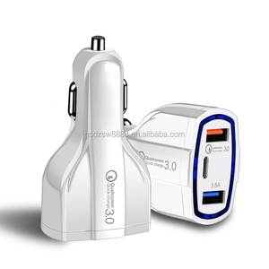7A Type c PD Quick Charge Car Charger 3 Ports Fast Adaptive Charge <strong>Adapter</strong> for <strong>Iphone</strong> <strong>7</strong> 8 X XR Samsung Lg Android Phone Gps Pc - Product Image 3