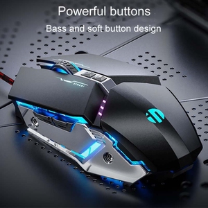 Mouse da gioco W-02 affico 6 tasti Home Office programmazione Macro luminosa USB gioco meccanico Mouse cablato - Product Image 4