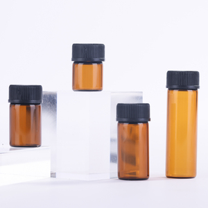 Capacity 1ml <strong>2</strong> <strong>ml</strong> <strong>3</strong> <strong>ml</strong> Liquid Sample Packaging Amber Glass Bottles Vials With Black Screw Cap - Product Image 6