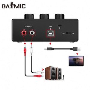 Home Live XLR 6.35mm <strong>Input</strong> Studio Sound Card Recording <strong>Audio</strong> Interface Small USB <strong>Audio</strong> Soundcard Interface - Product Image 3