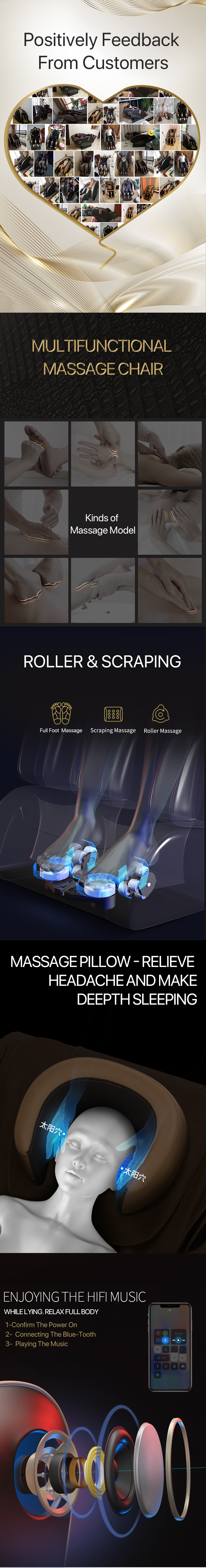 Jare R5-2C Factory Price OEM ODM Wholesale Electric Zero Gravity Full Body Cheap Recliner Shiatsu Life Power Relax Massage Chair