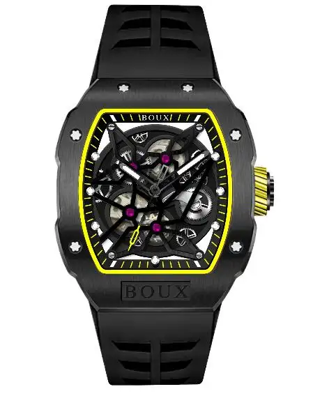 OEM wholesales silicone strap watches men wrist 5 ATM waterproof steel automatic men watch mechanical men watch luxury