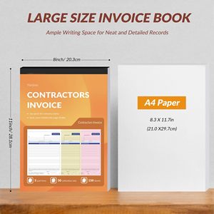 3部ノーカーボン作業指示書見積もりフォーム請負業者請求書8X11インチ請求書領収書NCRノーカーボン販売注文書 - Product Image 2
