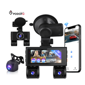 Podofo 3.16インチダッシュカム2KカーDVRカメラ4レンズIPSレコーダーGセンサー/WiFi/パーキングモニター/360プロテクション + 3 X1080Pカメラ - Product Image 1