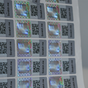 Sistema de consulta de autenticidad personalizado, Impresión de etiquetas a prueba de manipulaciones, etiquetas de seguridad PET, código QR oculto, pegatinas de rascado de trayectoria 3D - Product Image 5