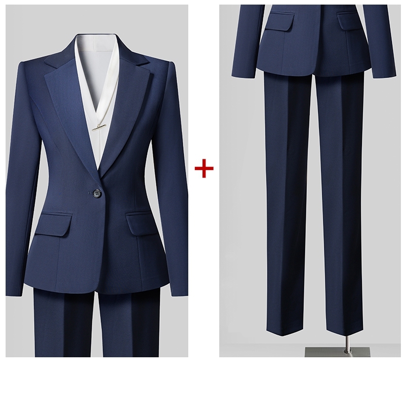 Bleu (costume + pantalon droit)