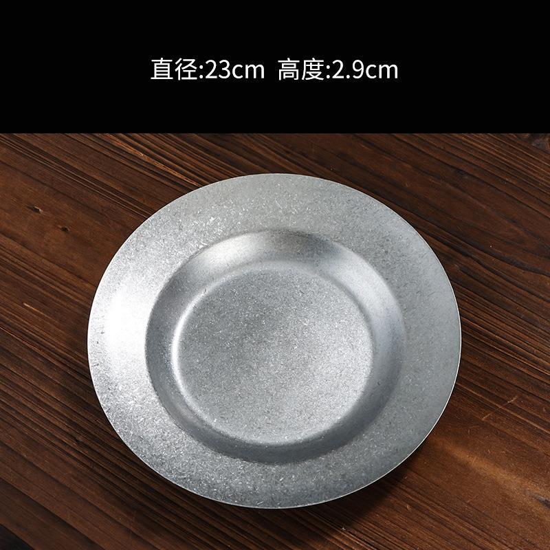 23cm round dinner plate (snowflake sand)