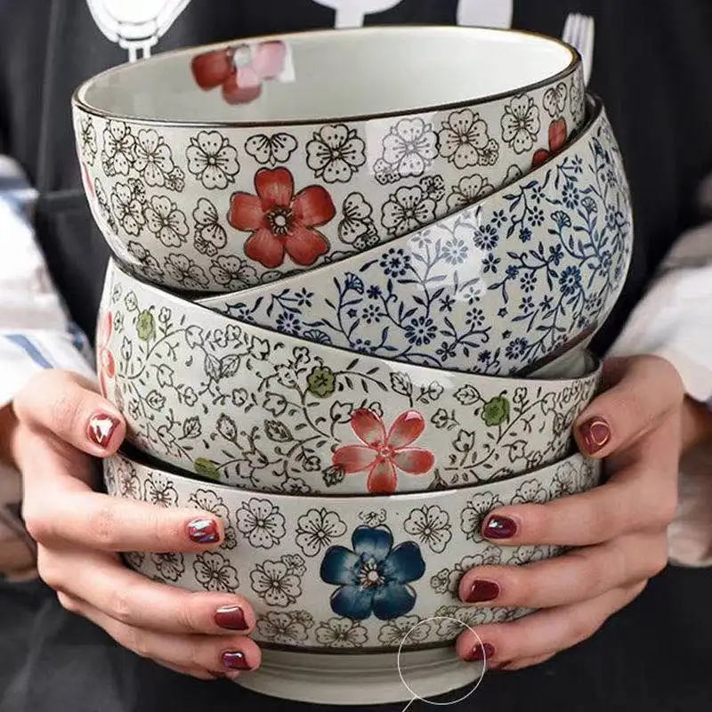 Japanischer Stil 5-Zoll Keramik-Schalen Porzellan Keramik Handwerk Keramik Vorspeise Obst Dessert Soßdose als Geschenk