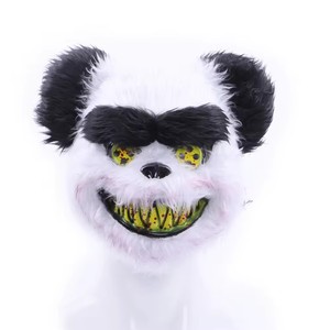 ブラッドホラーハロウィーンLEDコールドライト小道具スクリプト狼男キルパーティージャンプタイドプレイウサギの顔ダブルカラーライトマスク