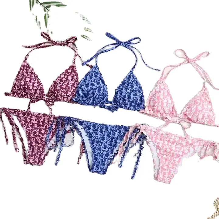 Yaz kadınlar için 2024 yeni varış tasarımcı kıyafetleri marka mayo banyo takımları seksi mayo Beachwear kadın Bikini setleri