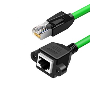 Cat5e猫6 8P8C RJ45女性LANイーサネットネットワーク延長ケーブルスクリューパネルマウント付き工場卸売 - Product Image 1