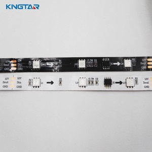 Tira de luz LED direccionable RGB de alta eficiencia IP67 Control remoto Decoración al aire libre WS2811 IC Cuerpo de cobre Entrada DC12V - Product Image 2