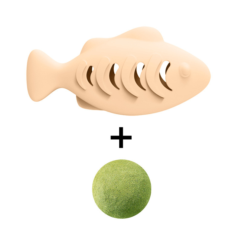 Boule d'herbe à chat beige