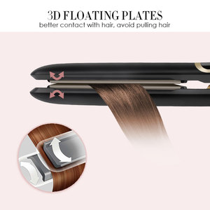 450F planchas دي كابيلو حديد مسطح s ألواح تيتانيوم 2 في 1 Volums استقامة مكواة تجعيد مكواة فرد الشعر الجمارك حديد مسطح - Product Image 3