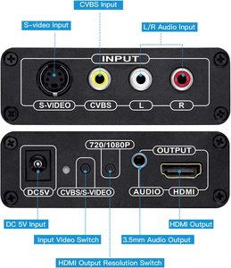Convertidor AV a HDMI compatible con adaptador de vídeo RCA con Mini Cable de alimentación USB para TV Box proyector consola de juegos HDTV a AV - Product Image 5