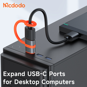Mcdodo 380 USB-C〜USB-A 3.0シリコンストラップ付きアダプター高速データ転送ギガバイト/秒メス-オス電話コネクター - Product Image 5