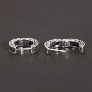 Vero argento Sterling 925 Vintage Plant Pattern orecchini intagliati anello bracciali bracciali Set per le donne Fine Jewelry Flowers