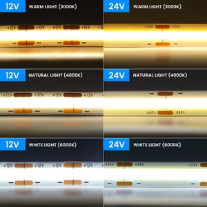 480led Cri>90 3 yıl garanti 12V yüksek parlaklık Decoration Cob Led şerit işıklar L Cob Led şerit dekorasyon için - Product Image 3