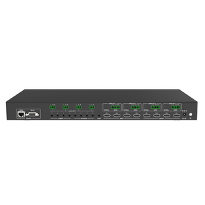 Matriz HDMI sin costuras 4x4 4K @ 60Hz 4:4:4 con controlador de pared de video 2x2 y control IP multiviewr
