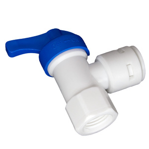 <strong>Reverse</strong> Osmosis System Hand <strong>Valve</strong> Ball <strong>Valve</strong> 1/4&quot; 3/8&quot; OD RO <strong>Water</strong> Plastic Quick Fitting Connector - Product Image 1