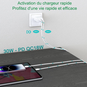 2024売れ筋20WPD急速充電器充電コードUSBCアダプタータイプc iPhone15用ウォールプラグ充電器14 13 12 pro max - Product Image 6