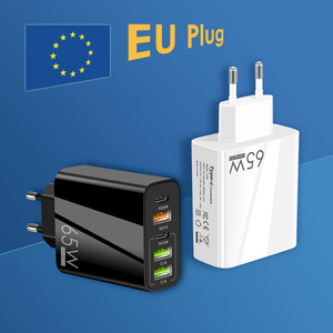65 W PD-Schnell ladegerät EU US UK 2 Typ C 3 USB-Anschluss Adapter mit mehreren Ausgängen für Mobiltelefone - Product Image 2