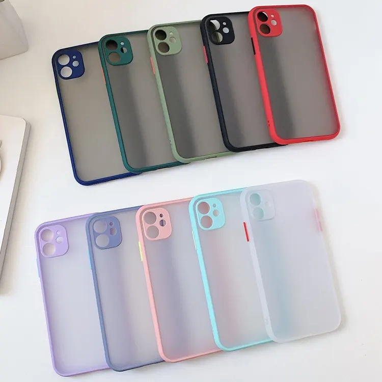 Hot 2024 Translucent Frosted Matte Phone Case para iPhone 15 XS XR 11 12 13 14 Clear Phone Case para iPhone 15 Pro Max Accesorios