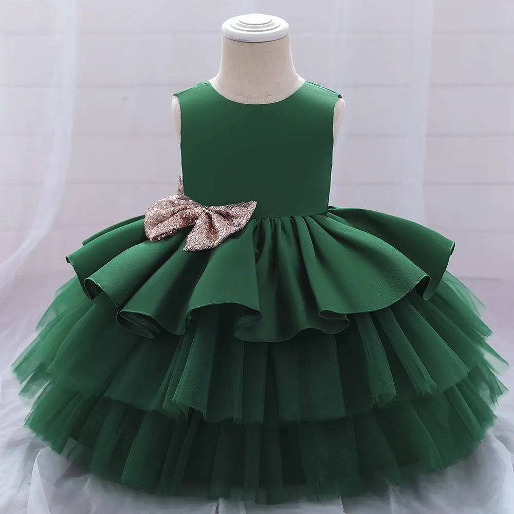 MQATZ Top Venda Lantejoula Newborn Flower Girl Party Dress 10 Cores Puffy Ball Gown Lovely Girls Aniversário Tutu Dress L1966XZ