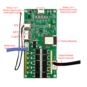 YDE 12V 스마트 앱 제어 BMS PCBA 내장형 BT 무선 연결 실시간 모니터링 3S/4S/5S LiFePO4 배터리용 30A-60A - Product Image 2