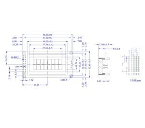 Matriz de puntos 5x7 Fuente de caracteres STN Amarillo Verde Modo 8x2 Tipo Alfanumérico LCM Interfaz paralela de 8 bits Fuente de alimentación de 5V o 3V - Product Image 2