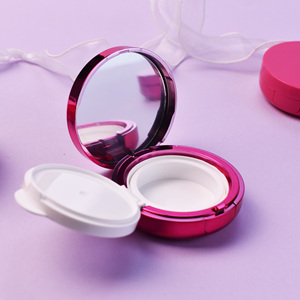 Luxury Round Compact Powder Blush <strong>Case</strong> with Mirror <strong>Empty</strong> Pink Cosmetics <strong>Makeup</strong> Oil Control Pressed Cream Foundation Packaging - Product Image 4