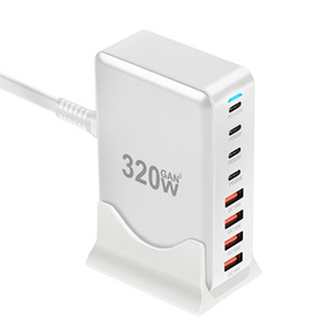 320W Desktop PD Charger 4A4C GaN 8-Port Multi-Function USB Charger 25A Output Current EU <strong>US</strong> UK <strong>AU</strong> <strong>Plug</strong> for Phones Tablet Laptop - Product Image 5