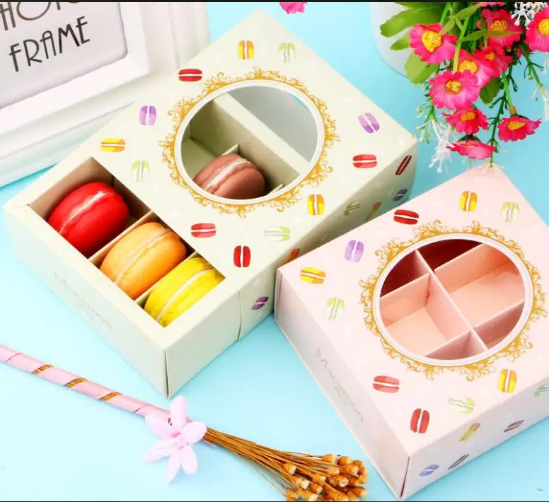 Made In China ต่ำราคาขนาดที่กำหนดเองกระดาษเค้ก Candy ของขวัญ Macarons กล่องเบเกอรี่คุกกี้บรรจุภัณฑ์สำหรับขายส่ง