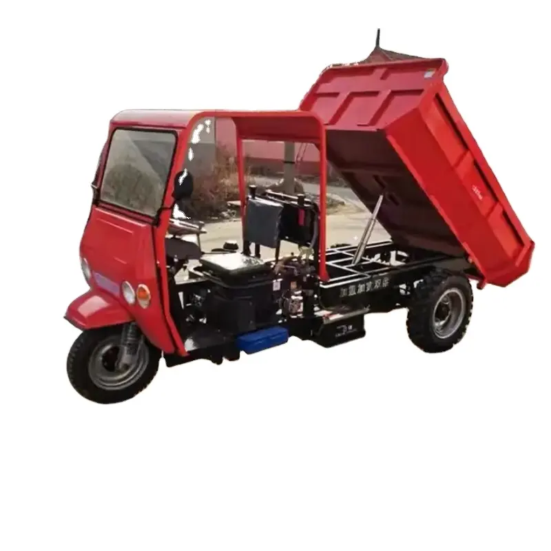 Triciclo de carga agrícola, motor diésel, dispositivo basculante, seguro, estable, eficiente y conveniente
