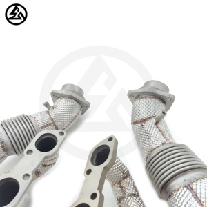 CSZ yarış manifoldu başlıkları ile ısı Wrap için Ferrari F430 4.3L V8 iniş borusu Tuning egzoz sistemi stokta - Product Image 4