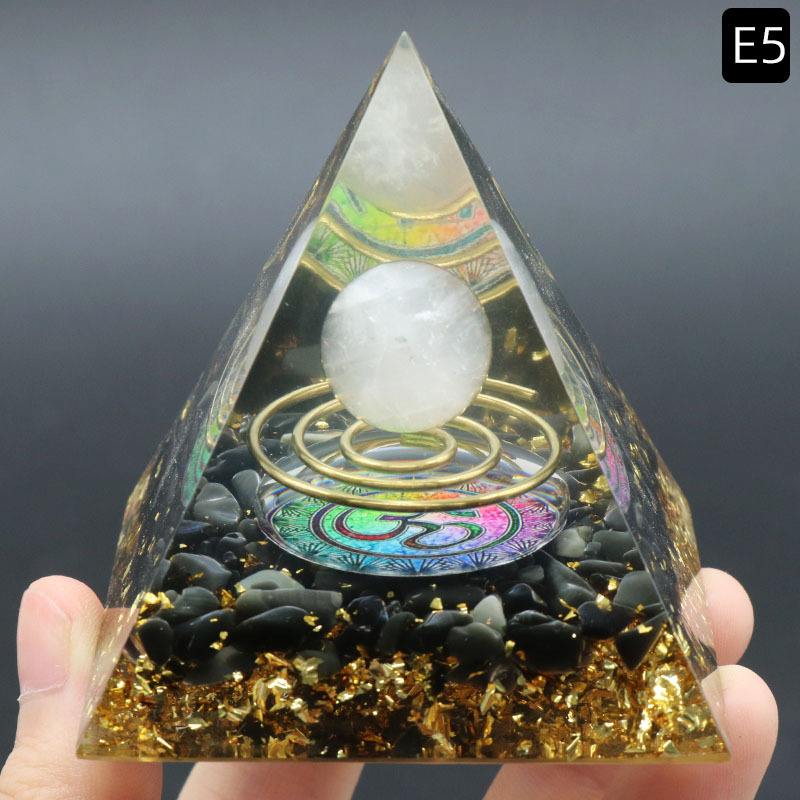 Quartz rose E5 + anneau en acier + obsidienne