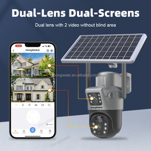 HongGlobal 8MP WiFi kablosuz güneş enerjili gözetim kamera Eseecloud 4K çift Lens IP PTZ güvenlik CCTV güneş WiFi kamera - Product Image 3