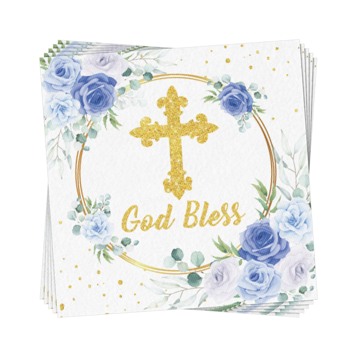 Bleu: serviette * 10 pièces