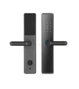 Alüminyum kapı için emniyet akıllı kilit elektrikli dijital büyük kapısı parmak baskı manuel anahtar akıllı kapı kilidi - Product Image 6