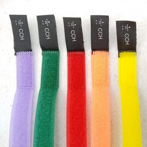 Custom Logo <strong>Colored</strong> Hook and <strong>Loop</strong> Fastening Straps Nylon Hook and <strong>Loop</strong> - Product Image 1