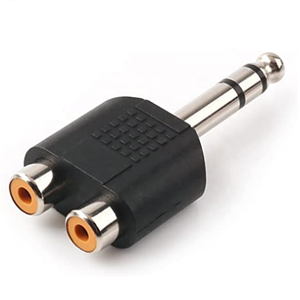 1/4 Inch 6.35mm Male to 2 <strong>RCA</strong> Female Audio Heads, 1/4 Inch 6.35mm M One-Two <strong>RCA</strong> F Stereo Interconnect Audio Adapter, (6.35 - Product Image 6
